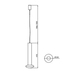 Pendente Drop 120X418Mm 1xG9 Bt Bt 1Br Usina