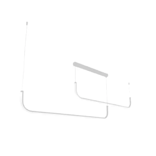 Pendente Hook Duplo Indireta 1500X32X325Mm Led 30W 2050Lm 3000K Bivolt Bt Bt 1Cr Usina