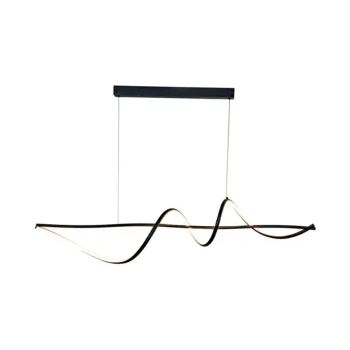 Pendente Contour 1200X200Mm Led 30W 1950Lm 3000K Bivolt Preto Usina