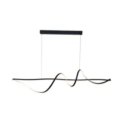 Pendente Contour 1200X200Mm Led 30W 1950Lm 3000K Bivolt Preto Usina