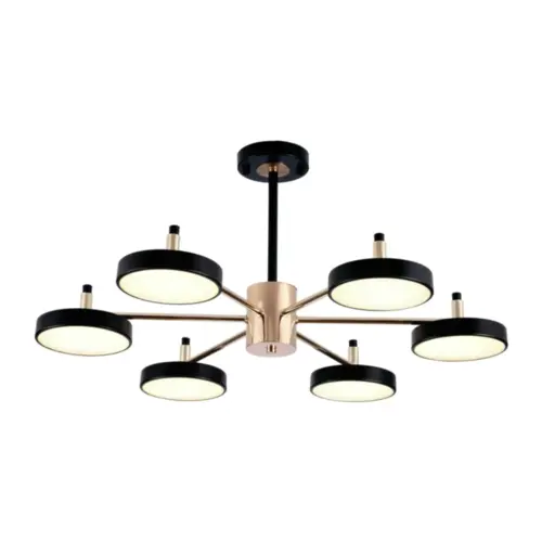 Pendente Flerte Ø700X380Mm Led 36W 3000K 420Lm Bivolt Preto Usina