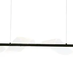 Pendente Spin 900X90X150Mm Led 8W 500Lm 3000K Bivolt Preto Usina