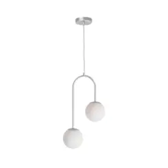 Pendente Pendulo 270X120X1340Mm 2xG9 Bt Bt Fc 1Branco Usina