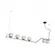 Pendente Zig 120X900X180Mm 6xG9 Bt Bt Fc 1Br Usina