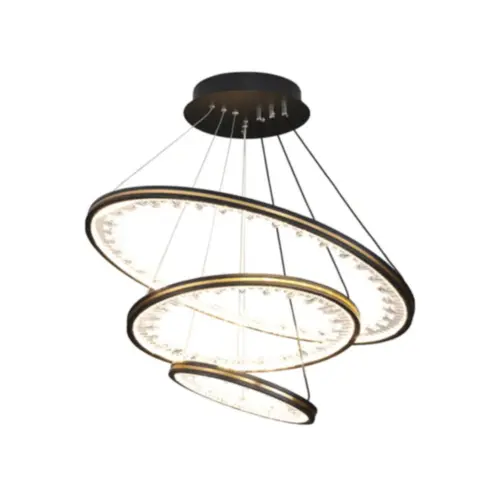Pendente Opala Ø200 Ø400 Ø600X800Mm Led 60W 3000K 2173Lm Bivolt Pt Usina