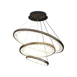 Pendente Opala Ø200 Ø400 Ø600X800Mm Led 60W 3000K 2173Lm Bivolt Pt Usina