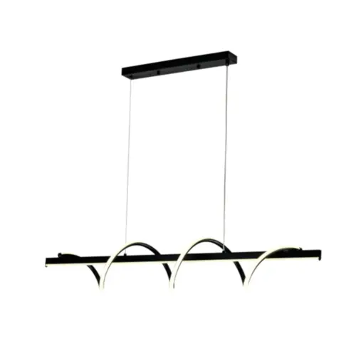 Pendente Spirale 1000Mm Led 15W 3000K Bivolt Preto Usina