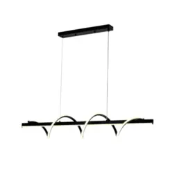 Pendente Spirale 1000Mm Led 15W 3000K Bivolt Preto Usina