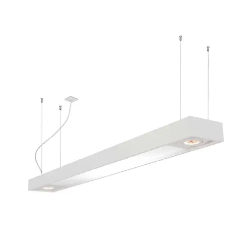 Pendente Tropical 75X1280X120Mm 1xT8 Led 120Cm Bt Bt 1Branco Usina