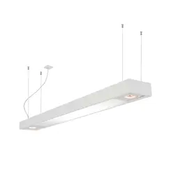 Pendente Tropical 75X1280X120Mm 1xT8 Led 120Cm Bt Bt 1Branco Usina