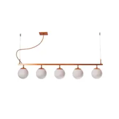 Pendente Queens 140X1000X240Mm 5xG45 Bt Bt Fc 1Branco Usina