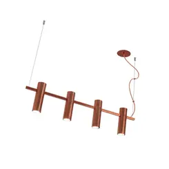 Pendente Tubetto 4xMr16 57X850X200Mm Ca Cpt Pt 1Pt Usina