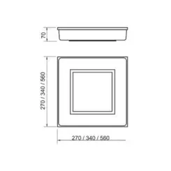 Plafon Quadrado Pegasus 680X680X50Mm 115,2W 14975Lm 3000K Bivolt Bt Bt Usina