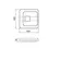 Plafon Chamego 420X420X70Mm Led 50W 3000K 1873Lm Bivolt Pt Usina