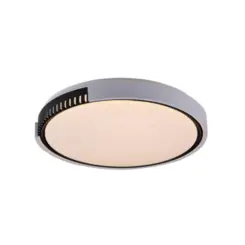 Plafon Trama Ø500X60Mm Led 25W 3000K 2880Lm Bivolt Pt Usina