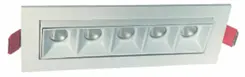 Luminaria De Led 5 Spots De Embutir Direcionável 10W 3000K 15º Preto/Preto DOT-LIGHT Concentrado Lum