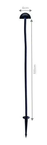 Luminaria Dalia LED 3,5W 3000k 350lm 24V 100cm Preto IP65 Gaya