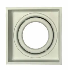 Spot Hub Micro Borda Recuado Quadrado 11,2 X 11,2cm  - Nicho 10,5cm Par20 Branco Aluminio Luminatti