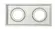 Spot Hub Micro Borda Recuado Retangular Duplo 2x Par20 Branco Aluminio Luminatti