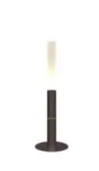 BALIZADOR PIPE PILES SLIM P BASE 25X107X300MM G9 DIFUSOR EM ACRILICO MACIÇO - PRETO TKS