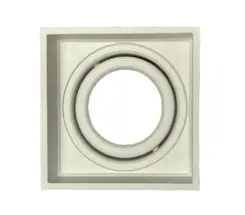 Spot Hub Micro Borda Recuado Quadrado 1 X AR70 - GU10 Branco Aluminio Luminatti