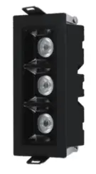 SPOT FOCCO EMBUTIR 6W 2700K ÂNG. 45º PRETO QUADRADO 480L IP20 IRC90 BIVOLT REF. 7583 Gaya