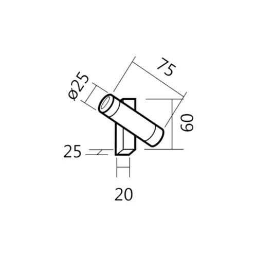 Arandela de Parede Led Mark Branco Cilíndrico Facho Simples 3000K 3W Bivolt 1042/2 Spotline