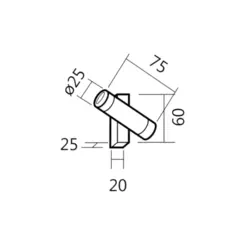 Arandela de Parede Led Mark Branco Cilíndrico Facho Simples 3000K 3W Bivolt 1042/2 Spotline