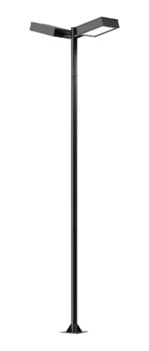 Poste 02 Petalas Soq.2 x E-27 3,00MT Preto Ideal