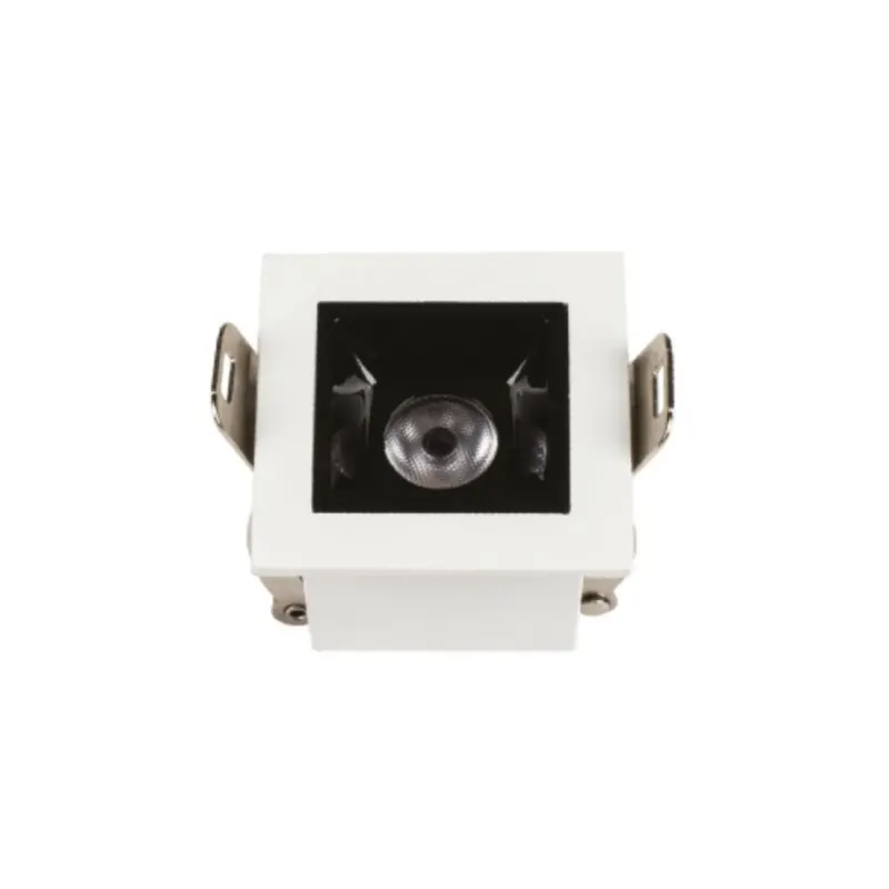Mini Spot Focco Embutir 3w 3000k 240lm Antiofuscante 4,5x4,5x3,3cm 24° Branco e Preto Gaya