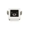 Mini Spot Focco Embutir 3w 3000k 240lm Antiofuscante 4,5x4,5x3,3cm 24° Branco e Preto Gaya