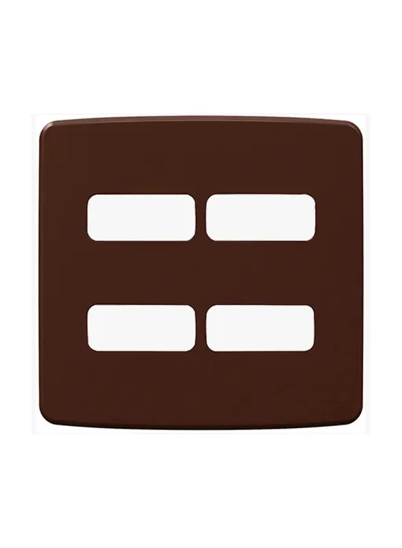 Placa 4X4 4 Pos Compose Marrom Weg