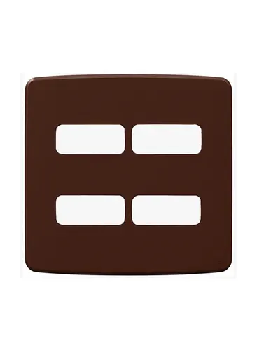 Placa 4X4 4 Pos Compose Marrom Weg