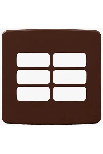 Placa 4X4 6 Pos Compose Marrom Weg
