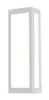 Arandela de Parede Lírios Retangular Externo 40cmx12cmx10cm Branco - Usina