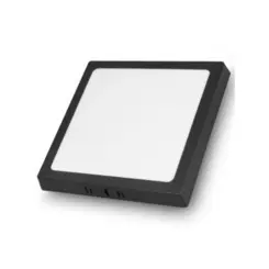 Painel Led Sobrepor 18W Quadrado 20,4x20,4 4000K Preto Bivolt Foxlux