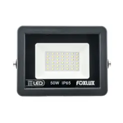 Refletor Led 50w 6500K 12V Preto Foxlux