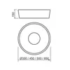 Plafon Vulcano Ø550X140Mm 6xE27 Bt Bt Usina