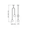 Pendente Pendulo 270X120X1340Mm 2xG9 Bt Bt Fc 1Branco Usina