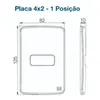 Placa 4X2 1 Pos Compose Branco Weg