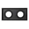 Spot Hub Micro Borda Recuado Retangular Duplo 2xPar20 Preto Aluminio Luminatti