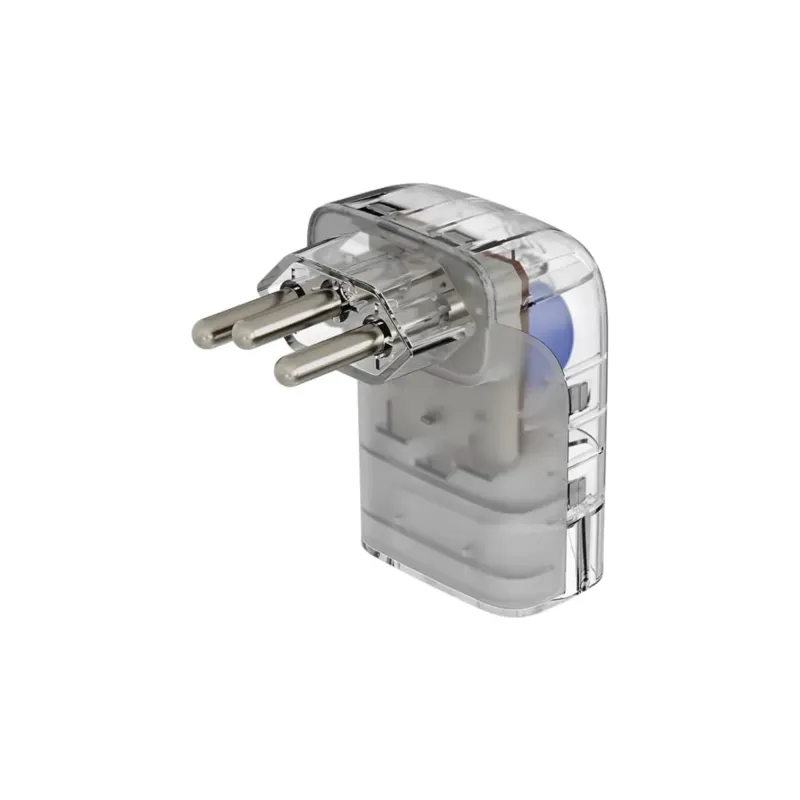 Plug Adaptador 90° DPS Iclamper Pocket Fit LCF 3P 20A Transparente Clamper