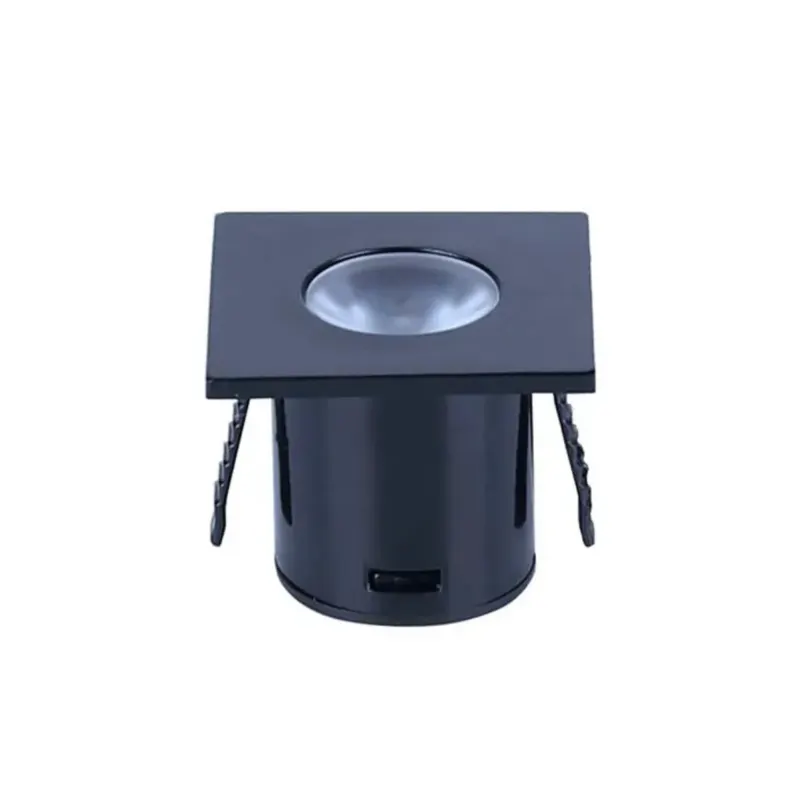 Mini Spot Woody Quadrado Para Marcenaria Preto 3000K 1W Gaya