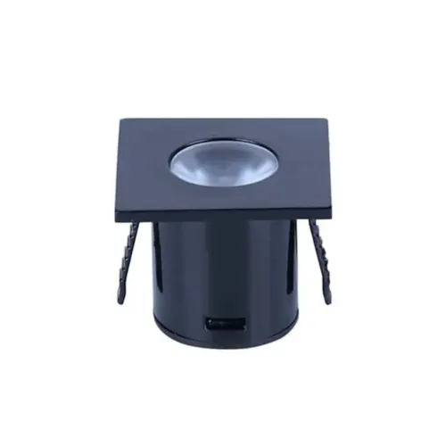 Mini Spot Woody Quadrado Para Marcenaria Preto 3000K 1W Gaya