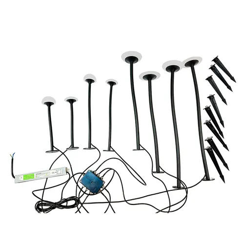 luminaria led Para Jardim Pilze Dc24V Ip67 8Un/Kit 3000K Preto Nordecor