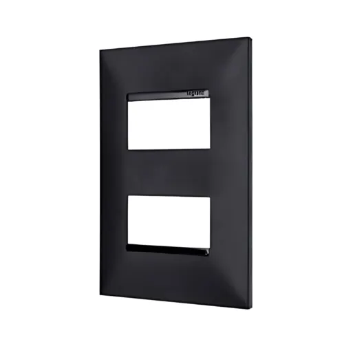 Placa 2 Postos Separados 4x2 Preto Pial Plus + Legrand