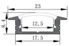 Perfil Sobrepor (17 X 8 Mm) LA-823 Pequeno Slim Imp 3m Branco Led Art