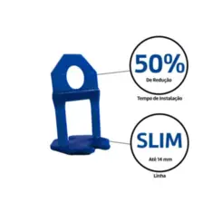 Espacador Nivelador 1,0mm Slim com 100UN Famastil