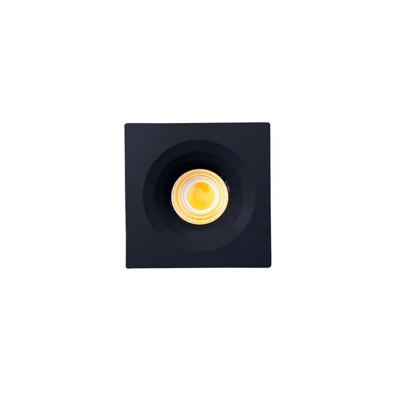 Mini Spot Led Elysa Quadrado 3w 3000k Preto Nordecor
