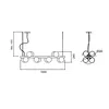 Pendente Perola 1000X320X240Mm 12xG9 Bt Bt Fc 1Br Usina